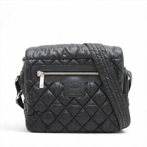 Chanel Coco Cocoon Nylon Shoulder Bag Black
